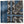 Indigo geometric Zulu-pattern pillow with woven blue, white, and dark accents