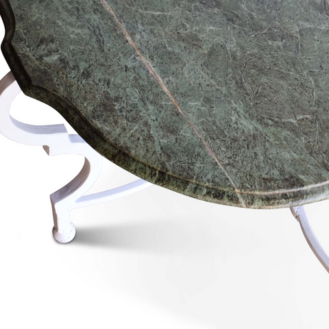 Marble and Gesso Iron Coffee Table