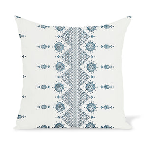 Peter Dunham Textiles Carmania in Blue on White Pillow