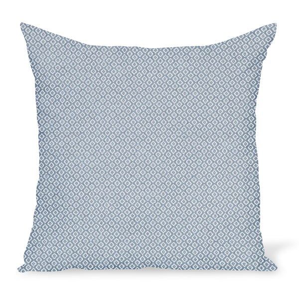 Peter Dunham Textiles Outdoor Heera in White/Ocean Pillow
