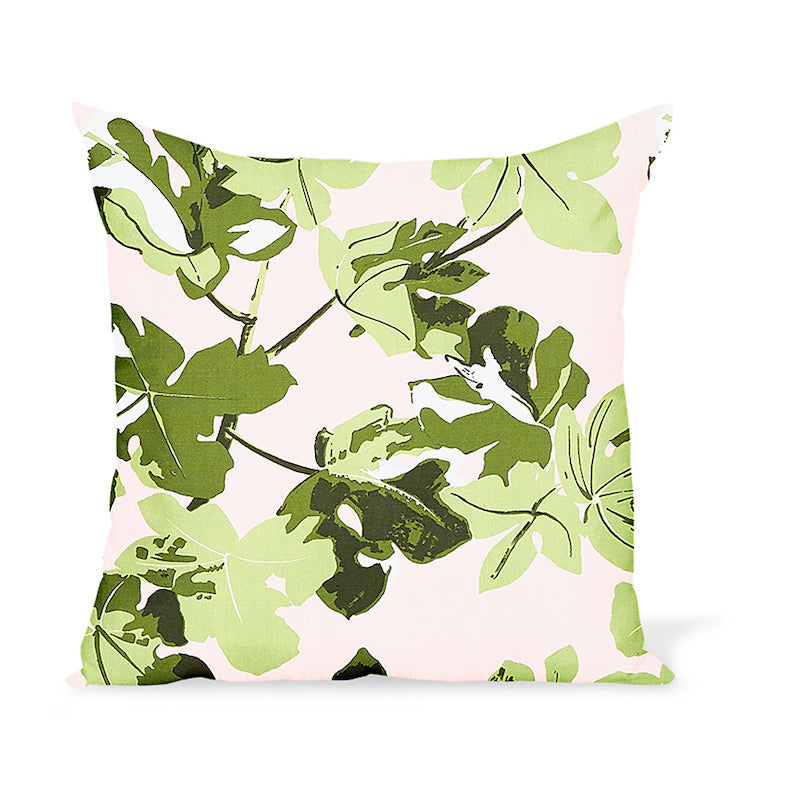 Peter Dunham Textiles Fig Leaf in Original on Pink Pillow