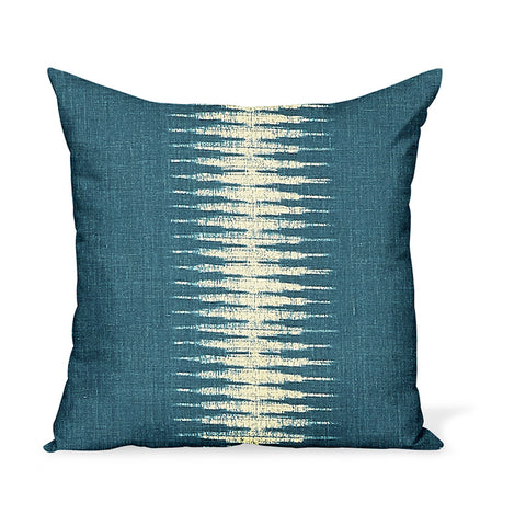 Peter Dunham Textiles Ikat in Peacock Pillow