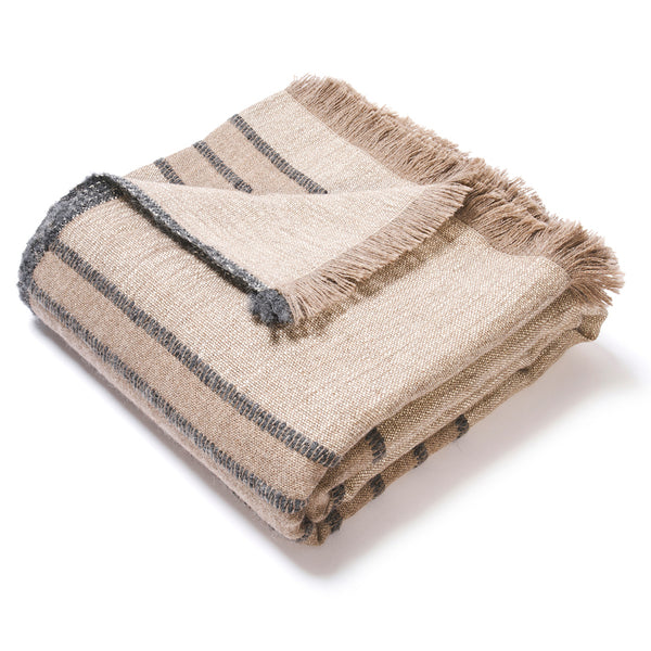Manta in Sand Alpaca Bedcover and Throw