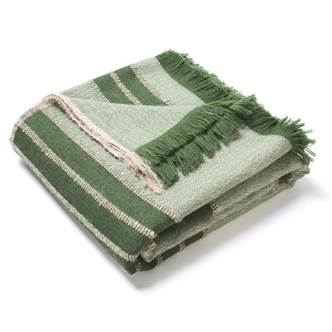 Manta in Green Alpaca Bedcover and Throw