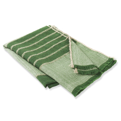 Manta in Green Alpaca Bedcover and Throw