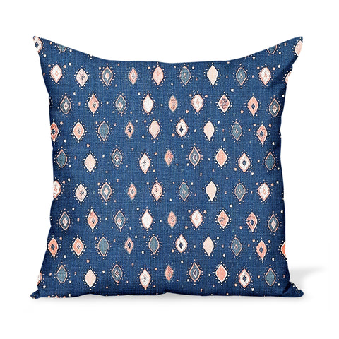 Peter Dunham Textiles Oona in Blue/Pink Pillow