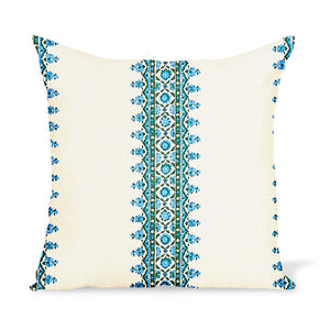 Peter Dunham Textiles Isfahan Stripe in Blue/Green Pillow