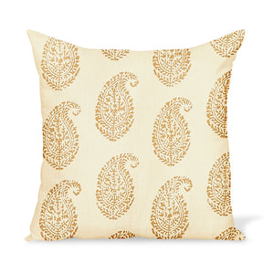 Peter Dunham Textiles Kashmir Paisley in Gold/Natural Pillow