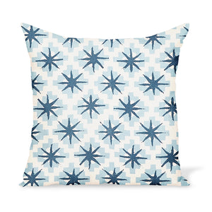 Peter Dunham Textiles Starburst in Blue/Blue Pillow
