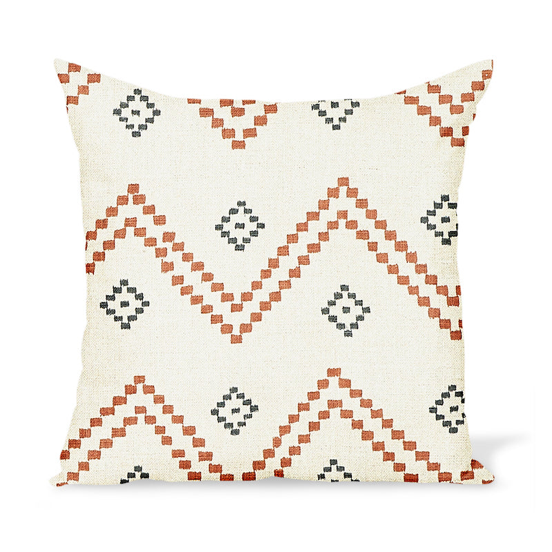 Peter Dunham Textiles Taj in Red/Charcoal Pillow