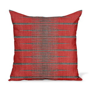 Peter Dunham Textiles Tangiers in Red/Charcoal Pillow