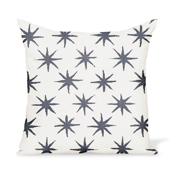 Outdoor pillow by Peter Dunham Textiles featuring a painterly star motif with artisan flair.