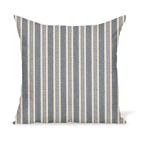 Peter Dunham Textiles Outdoor Amida in Indigo on Natural Pillow