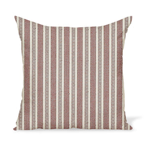 Peter Dunham Textiles Outdoor Amida in Red on Natural Pillow