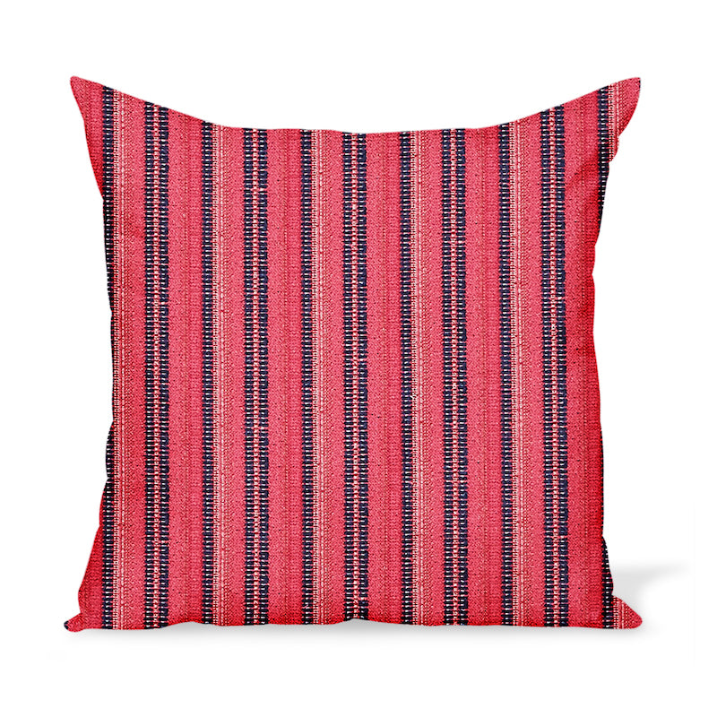 Peter Dunham Textiles Outdoor Majorelle in Indigo on Ruby Pillow