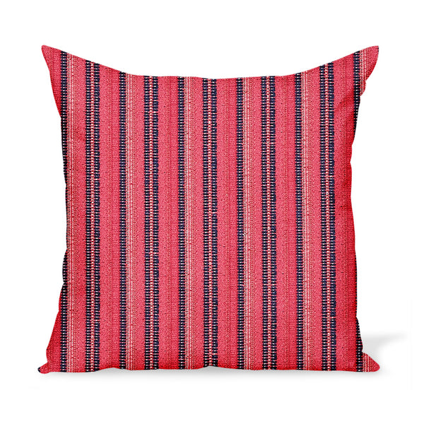 Peter Dunham Textiles Outdoor Majorelle in Indigo on Ruby Pillow