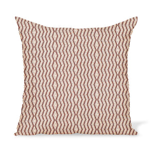 Peter Dunham Textiles Outdoor Persis in Red on Natural Pillow