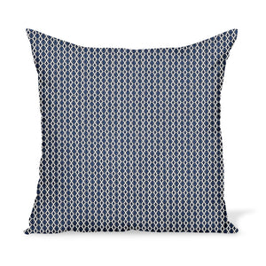 Peter Dunham Textiles Outdoor Susa in White on Indigo Pillow
