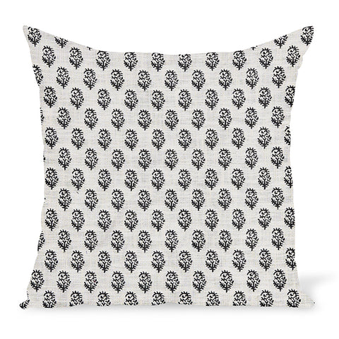 Peter Dunham Textiles Outdoor Rajmata in Charcoal Pillow