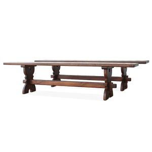 Vintage French Walnut Bench