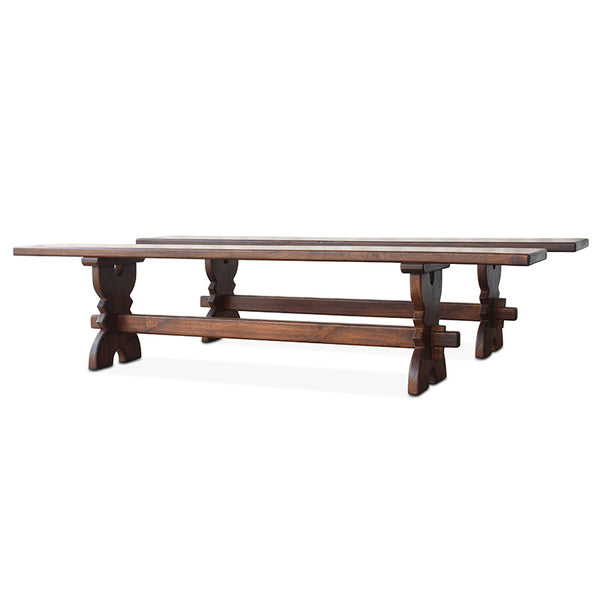 Vintage French Walnut Benches