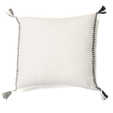 Alpaca Tassel Cushion in White