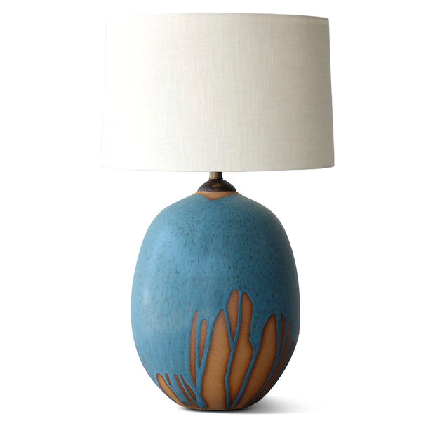 Natan Moss Round Blue Drip Lamp