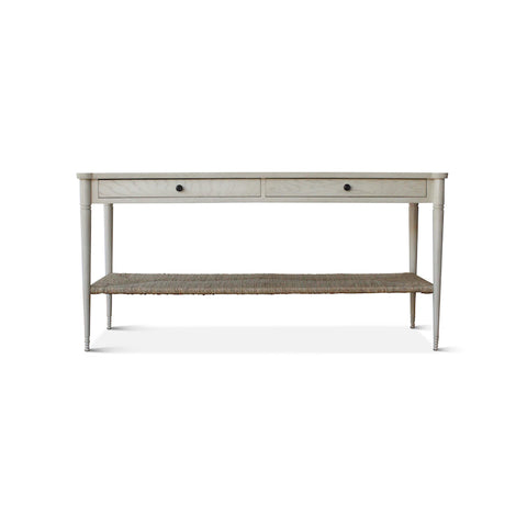 Holden Console Table in White/Natural Rush