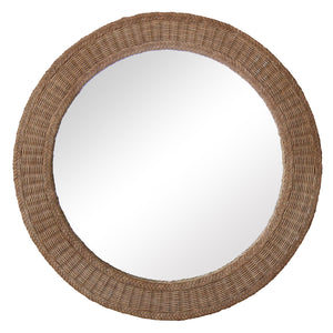 Wicker Round Mirror