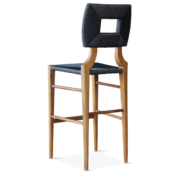 Indoor/Outdoor How to Marry a Millionaire Barstool in Charcoal or Sand