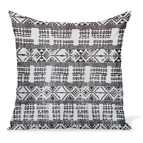 Cushion or pillow made from Peter Dunham Textiles Addis, a tribal linen print 