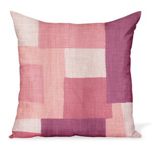 Peter Dunham Textiles Collage in Coral/Pink Pillow
