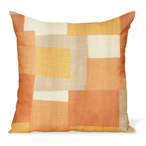 Peter Dunham Textiles Collage in Orange/Yellow Pillow
