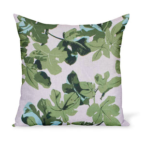 Peter Dunham Textiles iconic fig leaf print on linen available as a pillow or cushion in multiple sizes